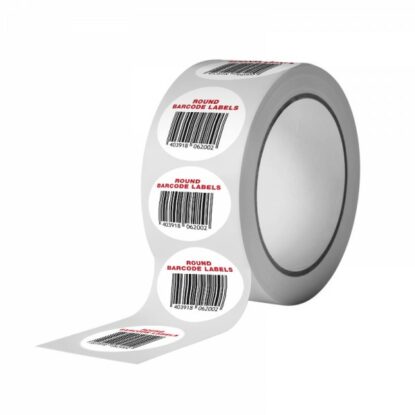 Round sticky labels on roll