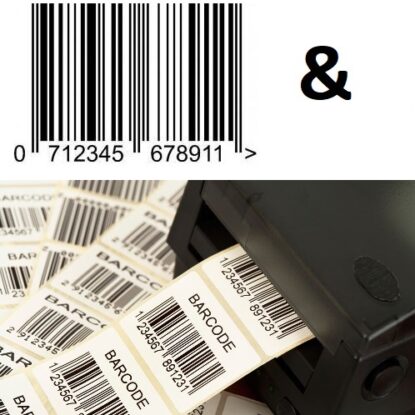 barcode and sticky labels