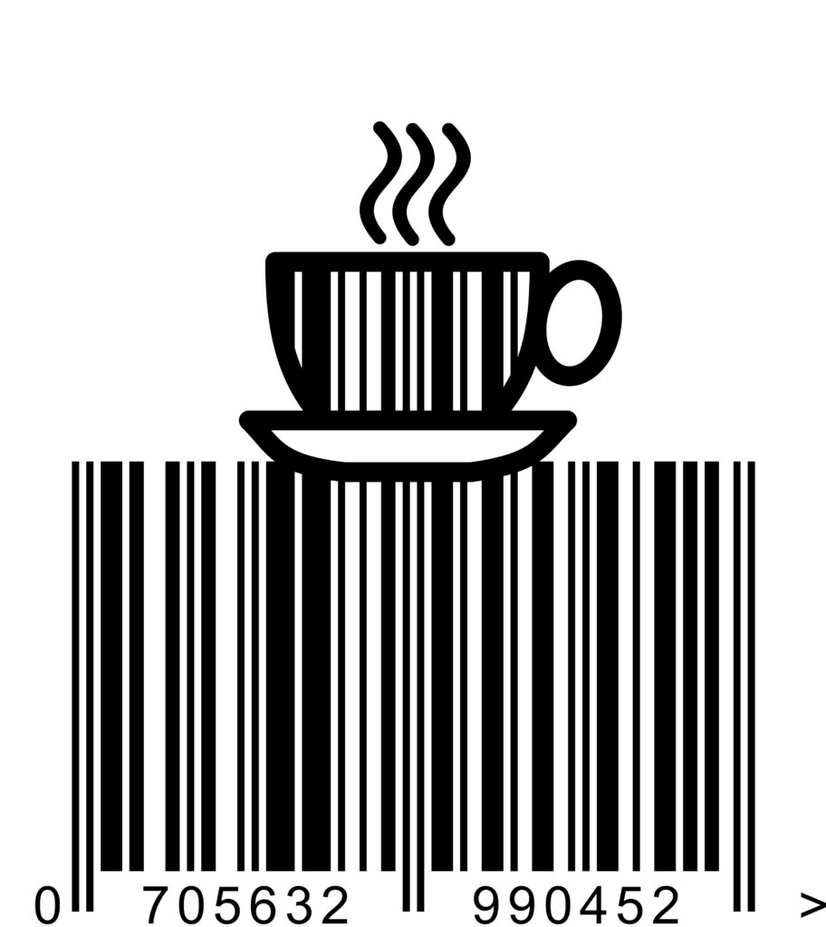 coffee barcode artwork