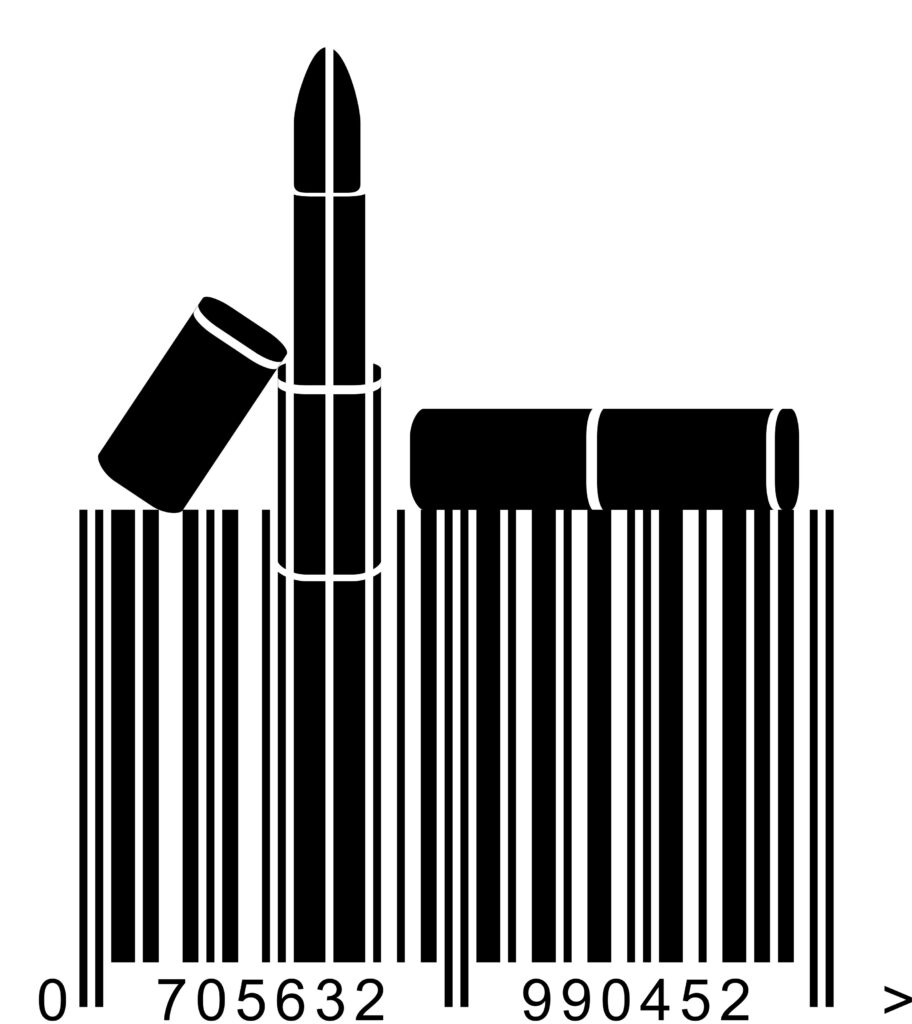 lipstick barcode artwork