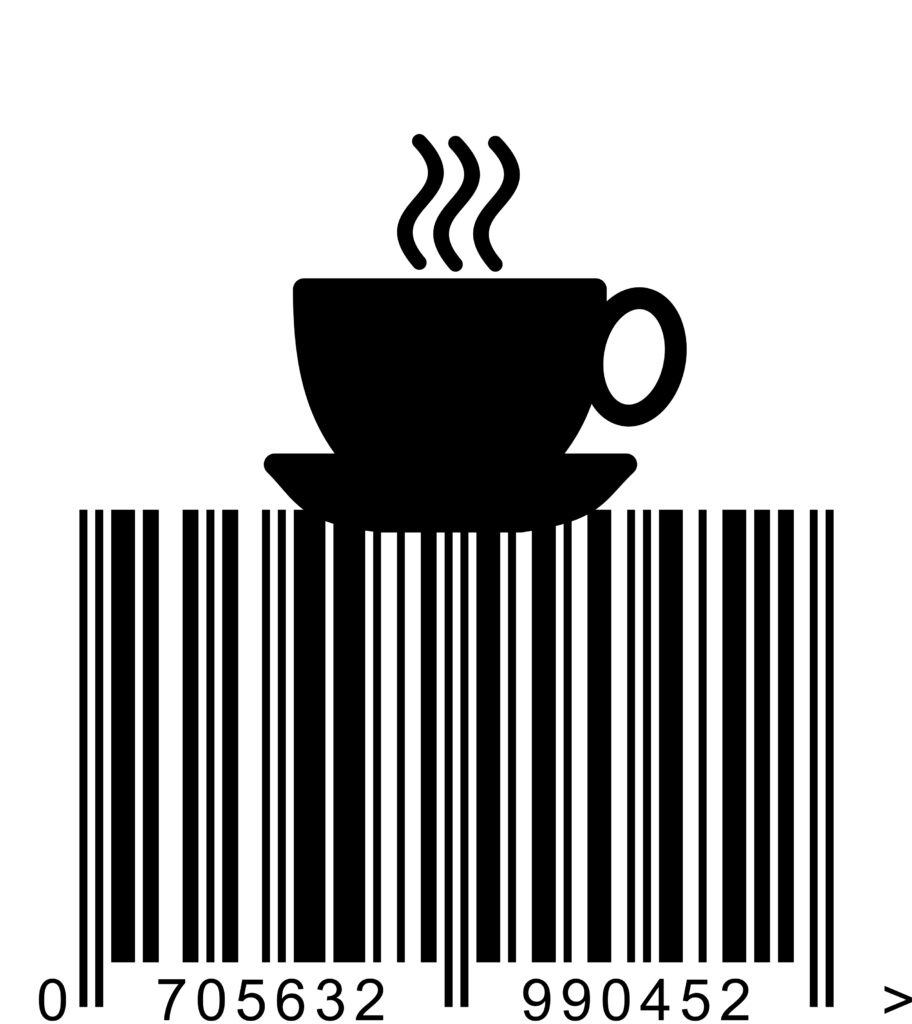 coffee barcode artwork