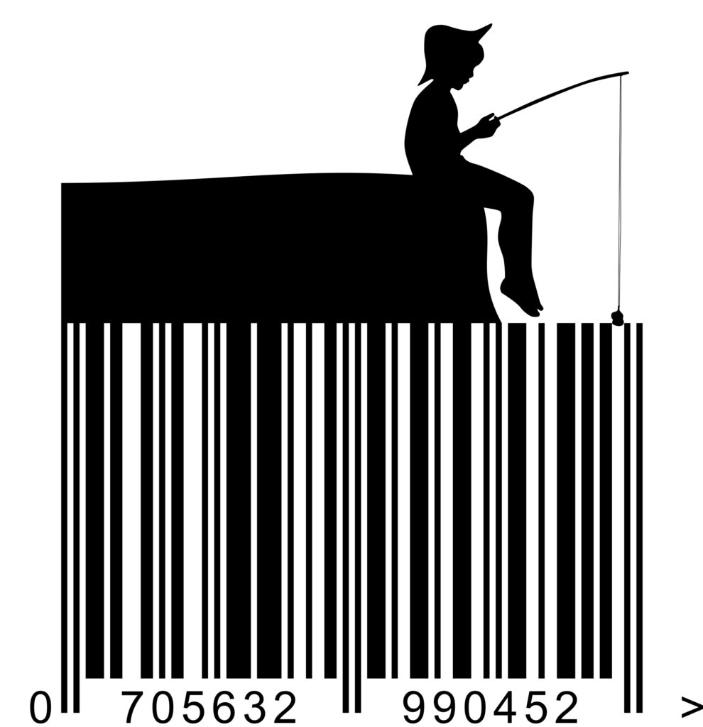 Fishing barcode artwork