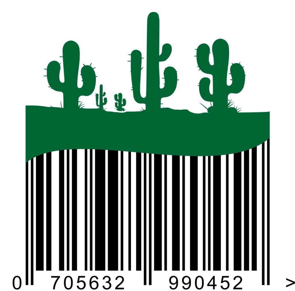 Cactus barcode artwork