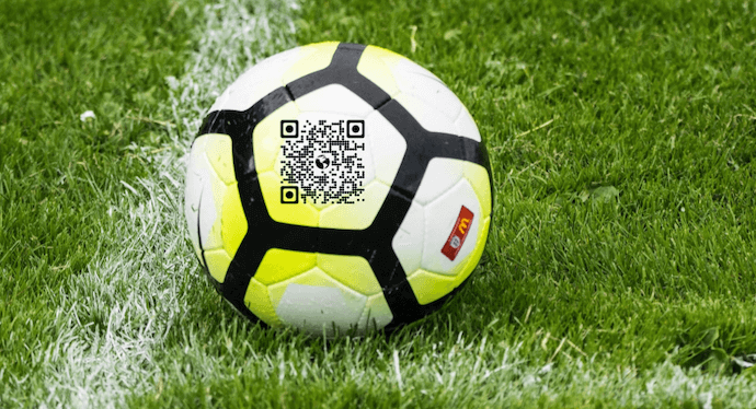 soccer ball with qr code